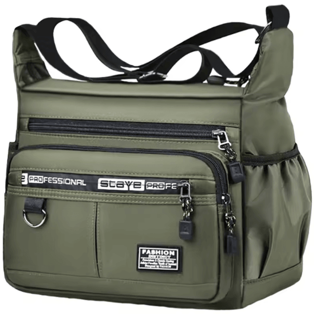 Mens Cross Body Bag Adjustable Shoulder Business Multi Pocket Everyday Messenger Bag