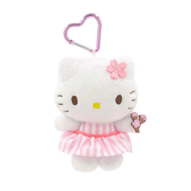 Authentic Sanrio Hello Kitty Kuromi Plush Doll Keychain Cute Christmas Gift Pendant