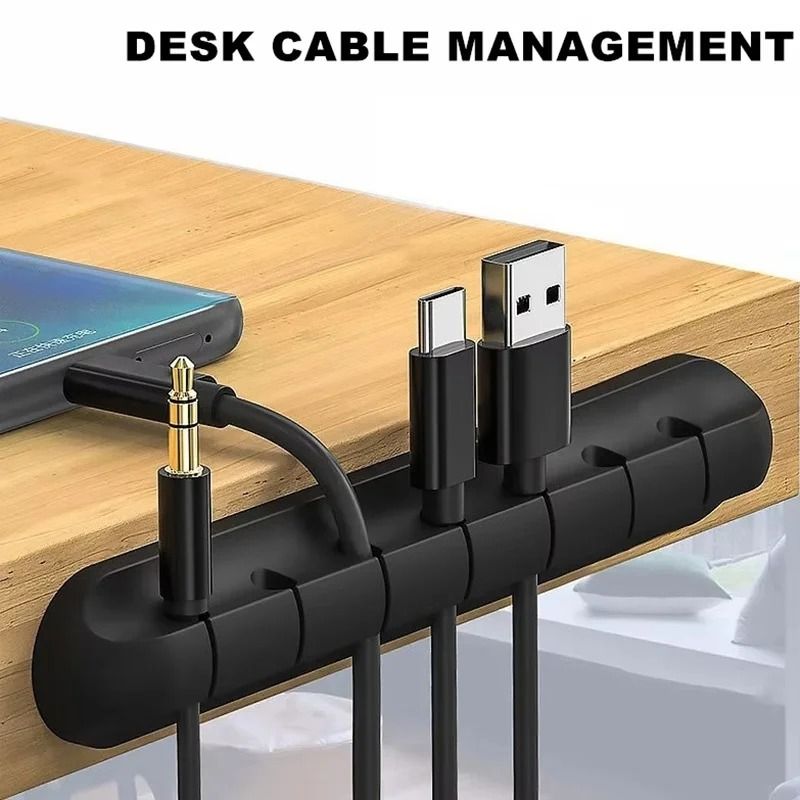 Professional High Bond Silicone Cable Clips and Self Adhesive Desktop Tidy Wire Organizer
