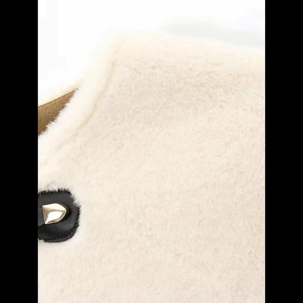 2025 Womens Thick Faux Fur Jacket | Premium Warm Toggle Outerwear & Chic Long Sleeve Autumn Coat