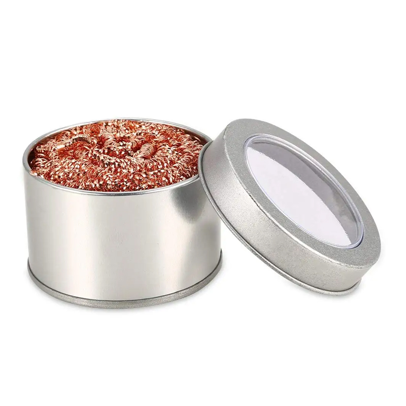 Soldering Iron Tip Cleaner with Brass Wire Cleaning Ball and Metal Holder for Fast Tip Maintenance