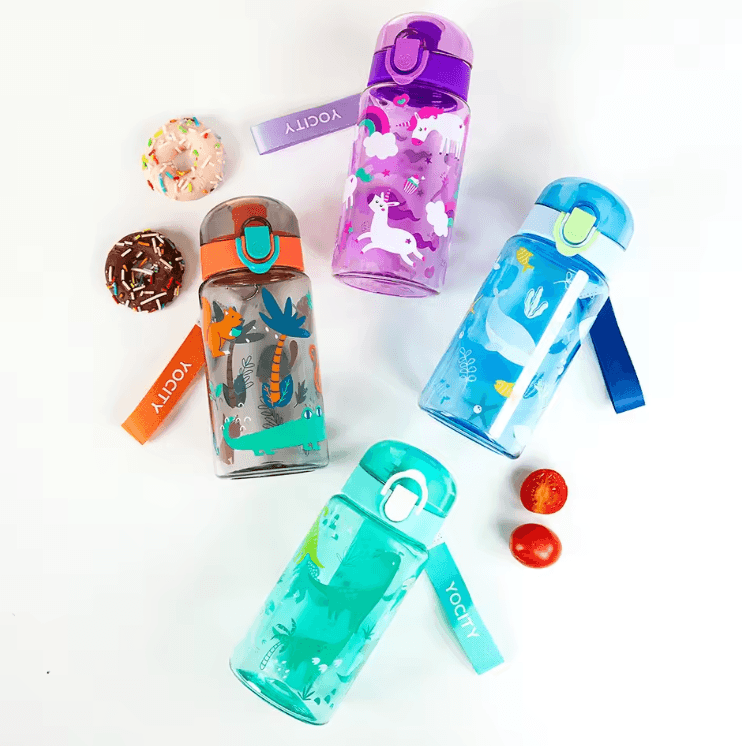 Dinosaur Water Bottle 550ML Portable Kids Travel Cup Leakproof Sports Drink Bottle