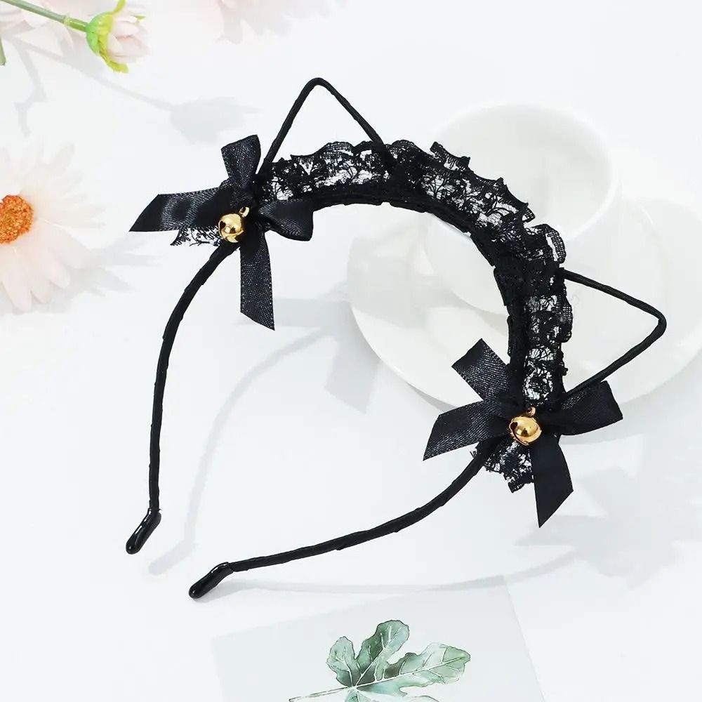 Cute Lace Black Cat Ears Headband – Sexy Cosplay & Party Hair Accessory