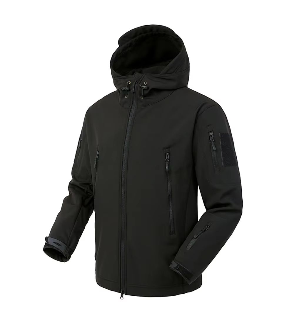 Men's Tactical Soft Shell Jacket – Military Waterproof Windproof Combat Hooded Coat