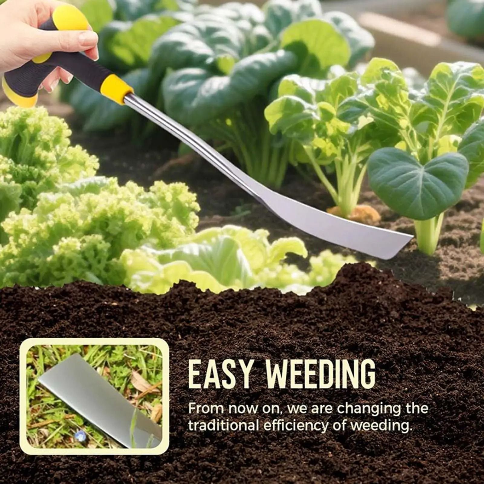 Manual Grass Puller Tool with Handle