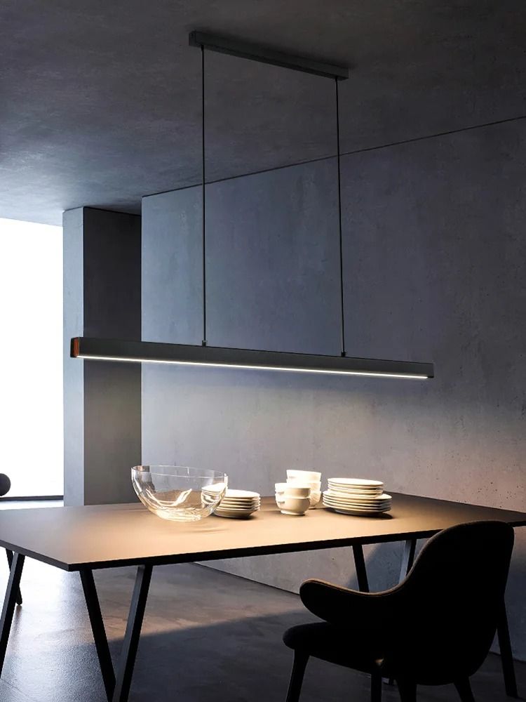 Modern LED Strip Chandelier for Dining Table Kitchen Office or Restaurant