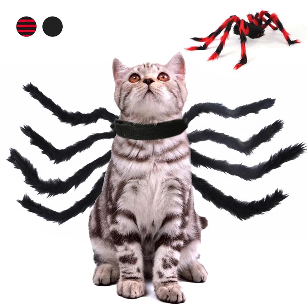 Spooky Wings Pet Costume – Halloween Pet Costume with Bat Wings & Spider Harness for Cats and Dogs