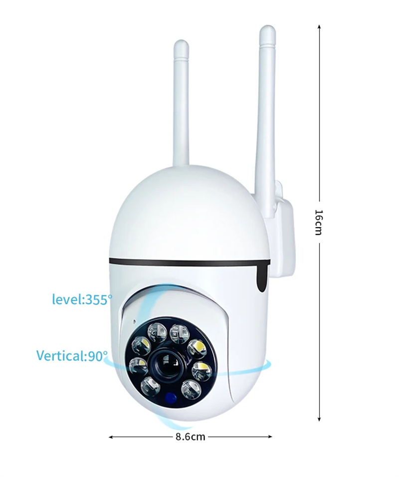 CCTV Camera, Wifi Video Surveillance, Full Color Night Vision, Smart Human Tracking, Outdoor Waterproof