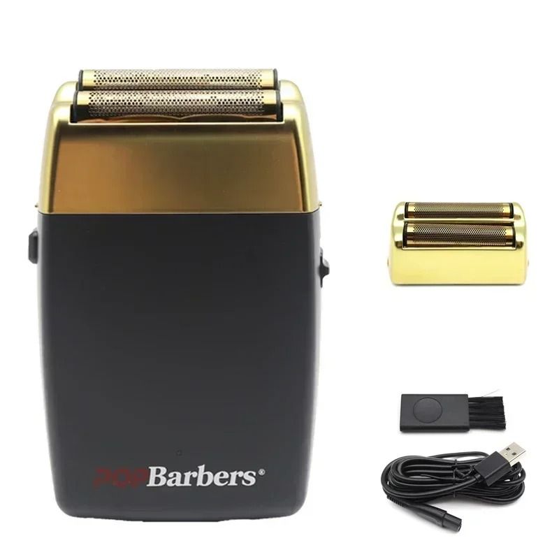 Professional Electric Beard Trimmer Double Foil Shaver with USB Charging