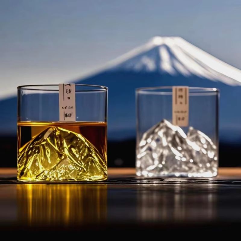 Japanese Mt. Fuji Glacier Heat-Resistant Glass Teacup 200ml (6.76 fl oz)