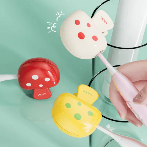 Cartoon Mushroom Toothbrush Head Cover Portable Toothbrush Protector Cap for Home and Travel