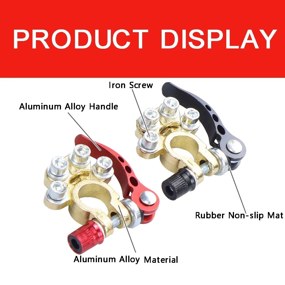 Car Battery Terminal Connectors Quick Release Disconnect Set