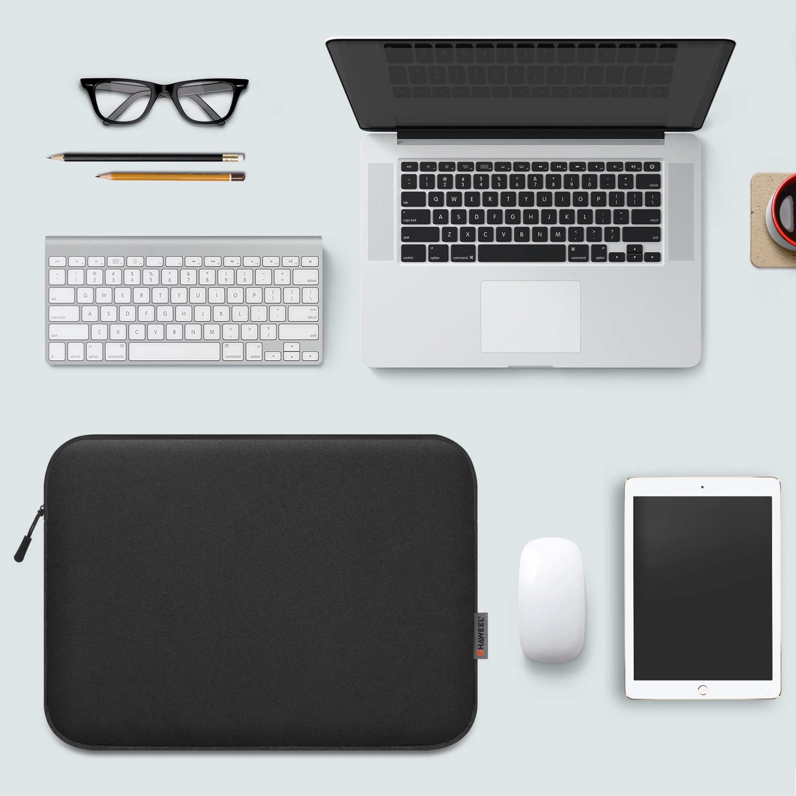 Protect your laptop with HAWEEL zipper sleeve case Laptop bag , lightweight, shockproof, and durable
