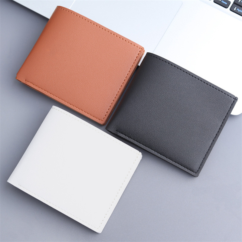Mens PU Leather Slim Wallet Stylish & Compact Credit Card Holder for Business