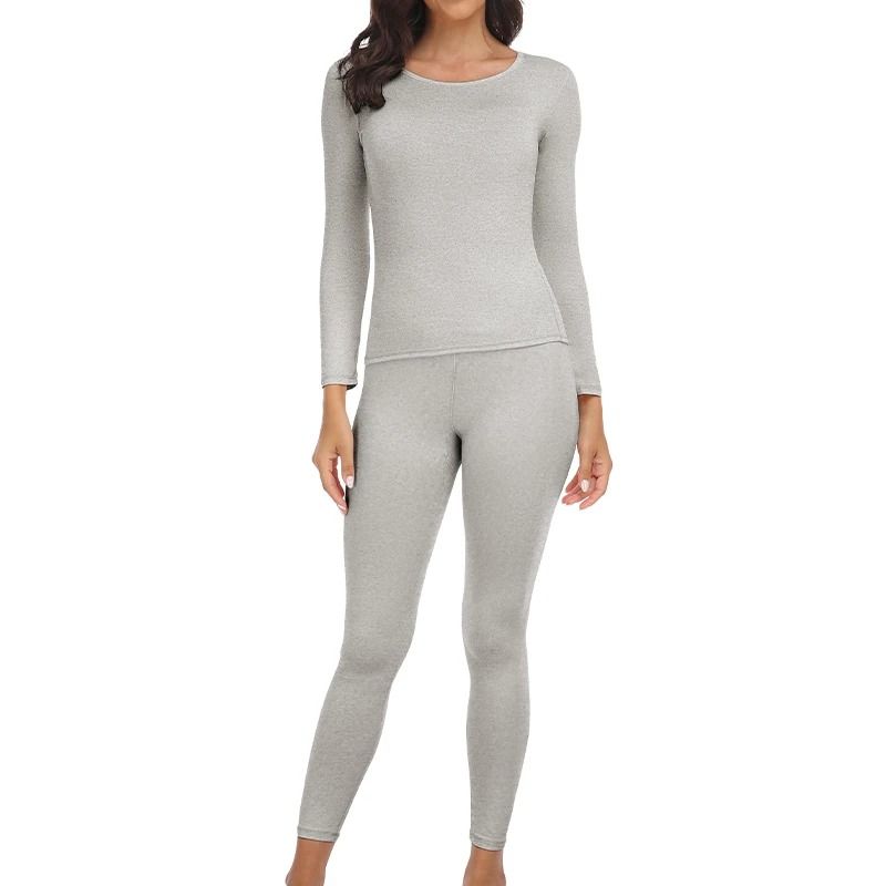 Womens Thermal Underwear Set Long Johns with Polyester Lining