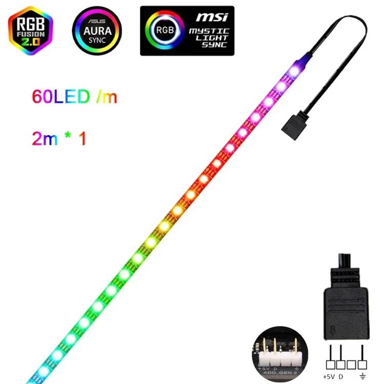 Addressable Rainbow WS2812B LED Strip Light 5V