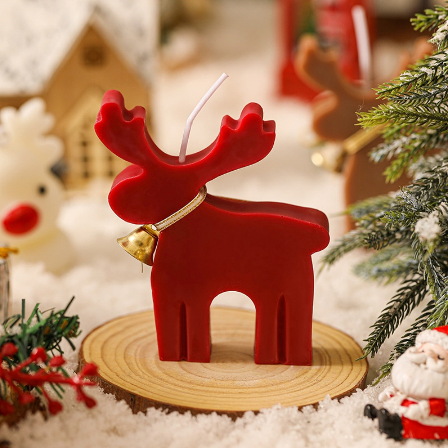 Creative Christmas Reindeer Scented Candle, Festive Atmosphere Decoration Souvenir Gift