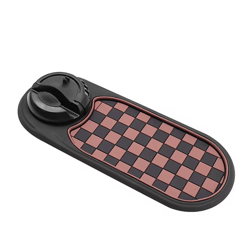 3-in-1 Dashboard Phone Holder – Anti-Slip Car Phone Mount with 360 Degree Rotation and Non-Slip Adhesive Mat