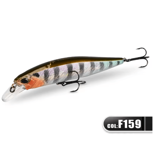 MEREDITH Jerk Minnow 100F Floating Fishing Lure Professional Hard Bait Wobbler 0.8 1.0 m