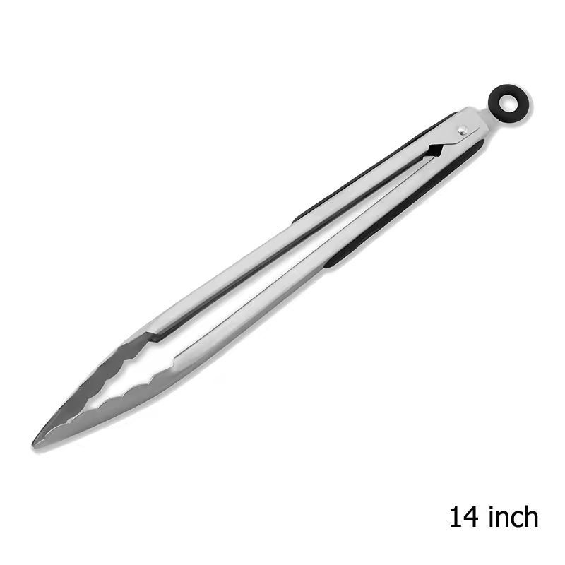 Premium LMETJMA Stainless Steel Kitchen & BBQ Tongs – (Non-Slip, Heat-Resistant Grill & Salad Tongs)