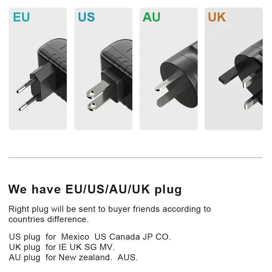 Universal Power Adapter 12V for LED Strips and CCTV with Multiple Current Options