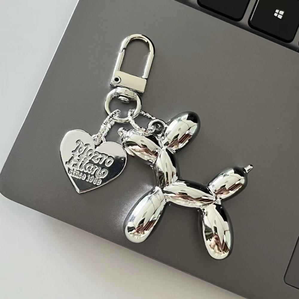 Cute Balloon Dog Keychain Cartoon Couple Keyring Car Charm Gift