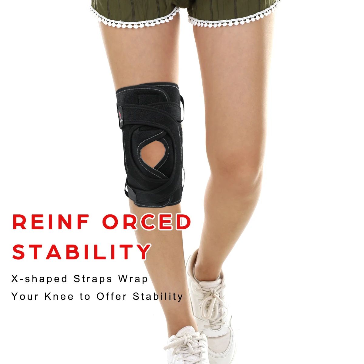 Hinged Knee Brace with Side Stabilizers