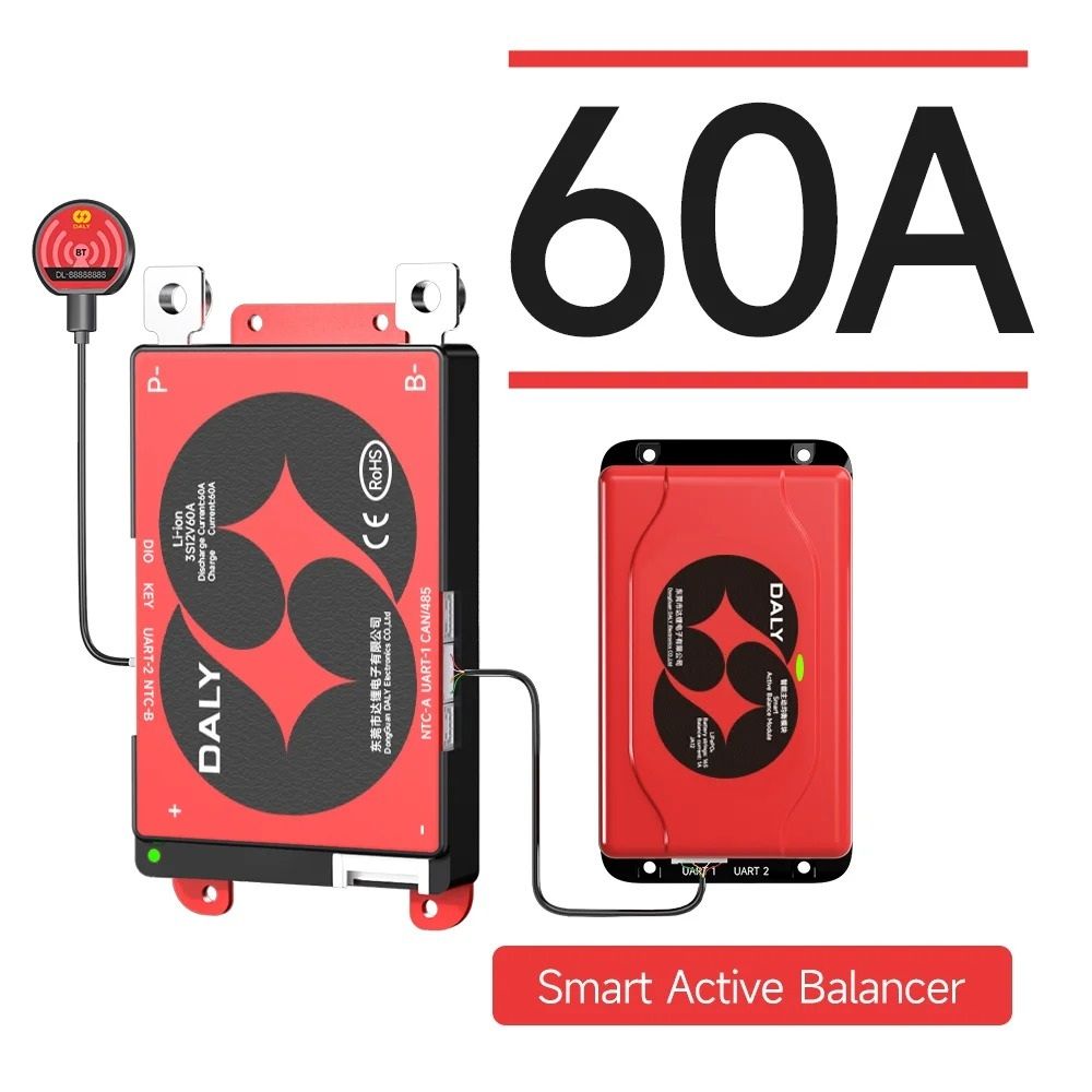 Smart BMS with 1A Active Balancer | LiFePO4 & Li-Ion Battery Management System