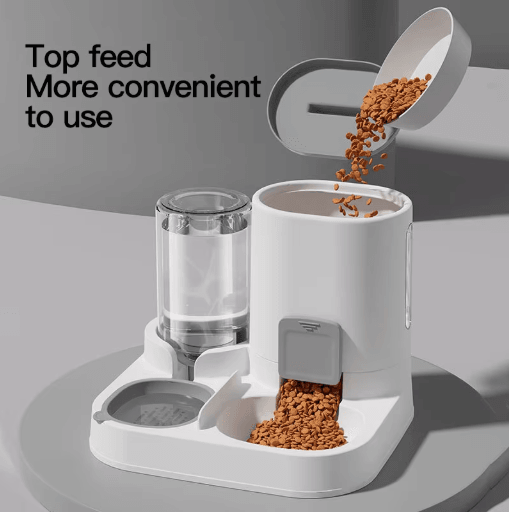 Automatic Cat Water Dispenser & Gravity Pet Feeder Spill Proof Large Capacity Design