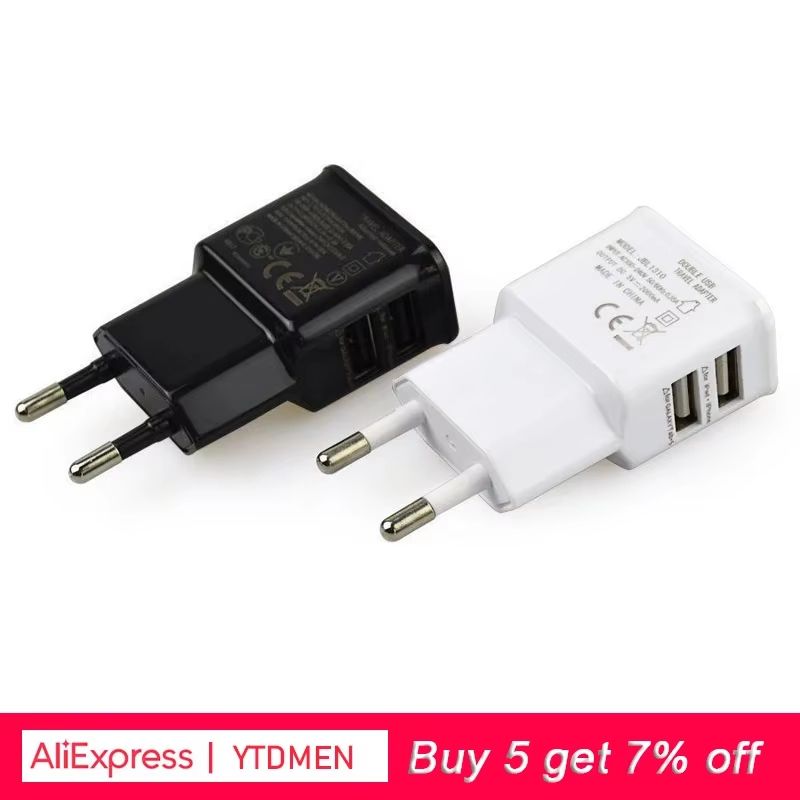5V 2A EU Plug USB Wall Charger – Compact Travel Power Adapter for iPhone, Samsung, and Huawei Devices