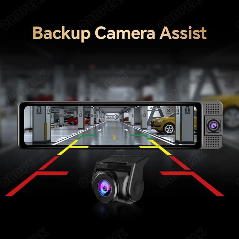 Triple Camera 4K Dash Cam with GPS and Night Vision