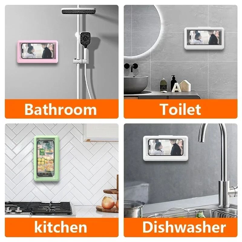 Waterproof Shower Phone Holder Anti Fog Touch Screen Bathroom Phone Case