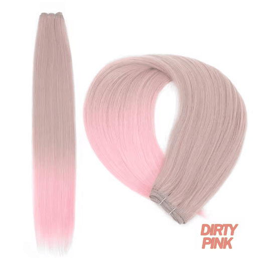 32-Inch Ombre Straight Synthetic Hair Bundle, 200g High-Temperature Fiber (27/613, Brown, Grey, M618)
