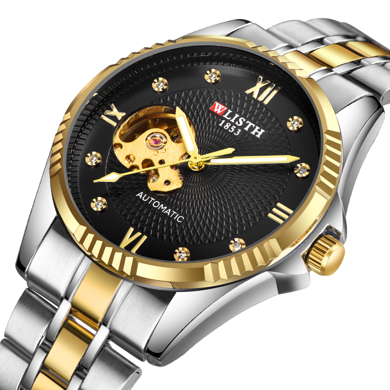 Business Personality Trend Mechanical Mens Steel Band Watch