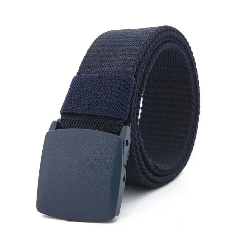 Nylon Tactical Belt with Plastic Buckle Lightweight Metal Free Canvas Belt