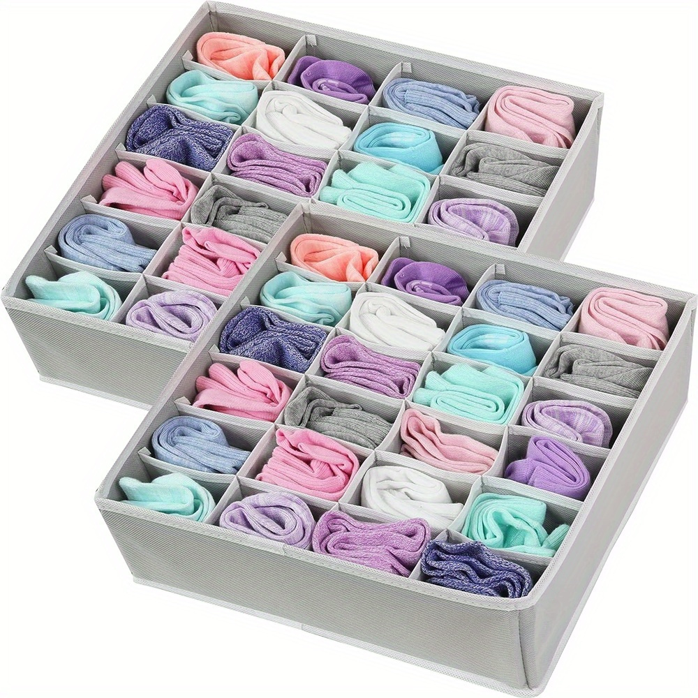 Underwear Storage Boxes, Collapsible Sock Drawer Organizer for Women Closet Cabinet Storage