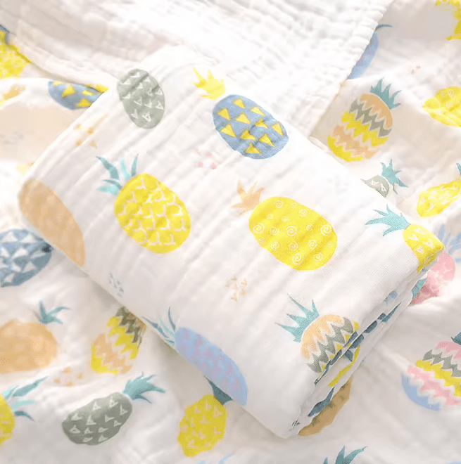 PureGauze Cotton Baby Bath Towel Four Layer Muslin Swaddle Blanket