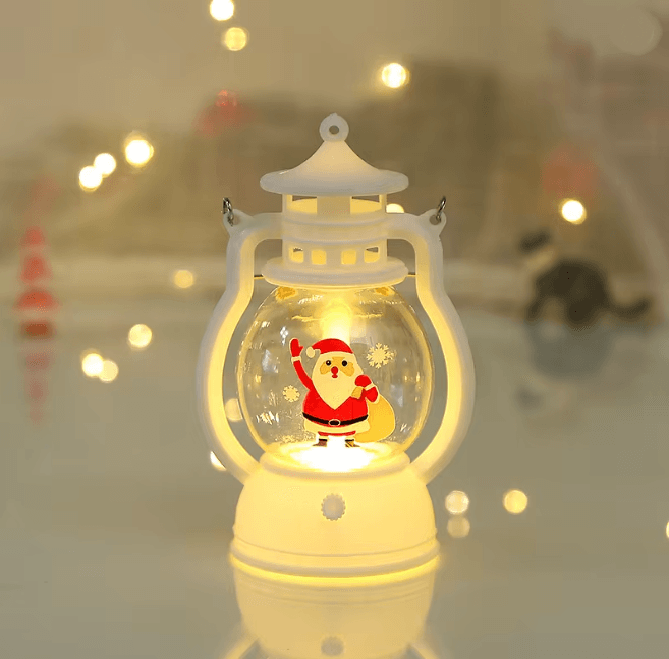 FestiveGlow Battery LED Santa Snowman Lantern