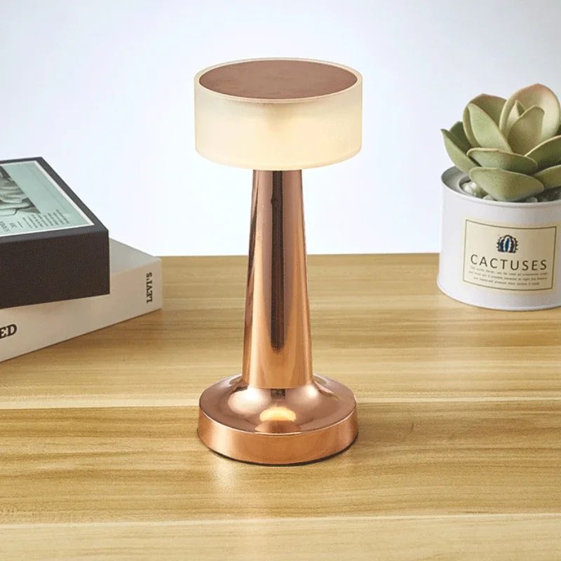 Rechargeable LED Bar Table Lamp – Gold Touch Dimmable Wireless Night Light