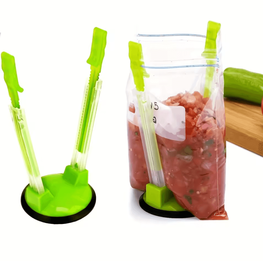 Adjustable Vertical Bag Holder Kitchen Countertop Rack Grocery and Plastic Bag Organizer