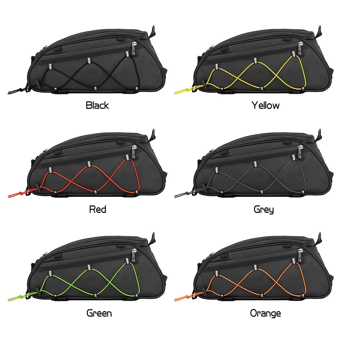 3 in 1 Waterproof Bike Rack Trunk Bag Rear Seat Cooler Bag With Side Hanging Bags