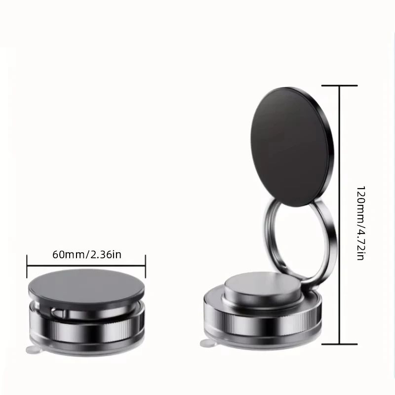 360 Degree Magnetic Car Phone Holder with Vacuum Suction Mount