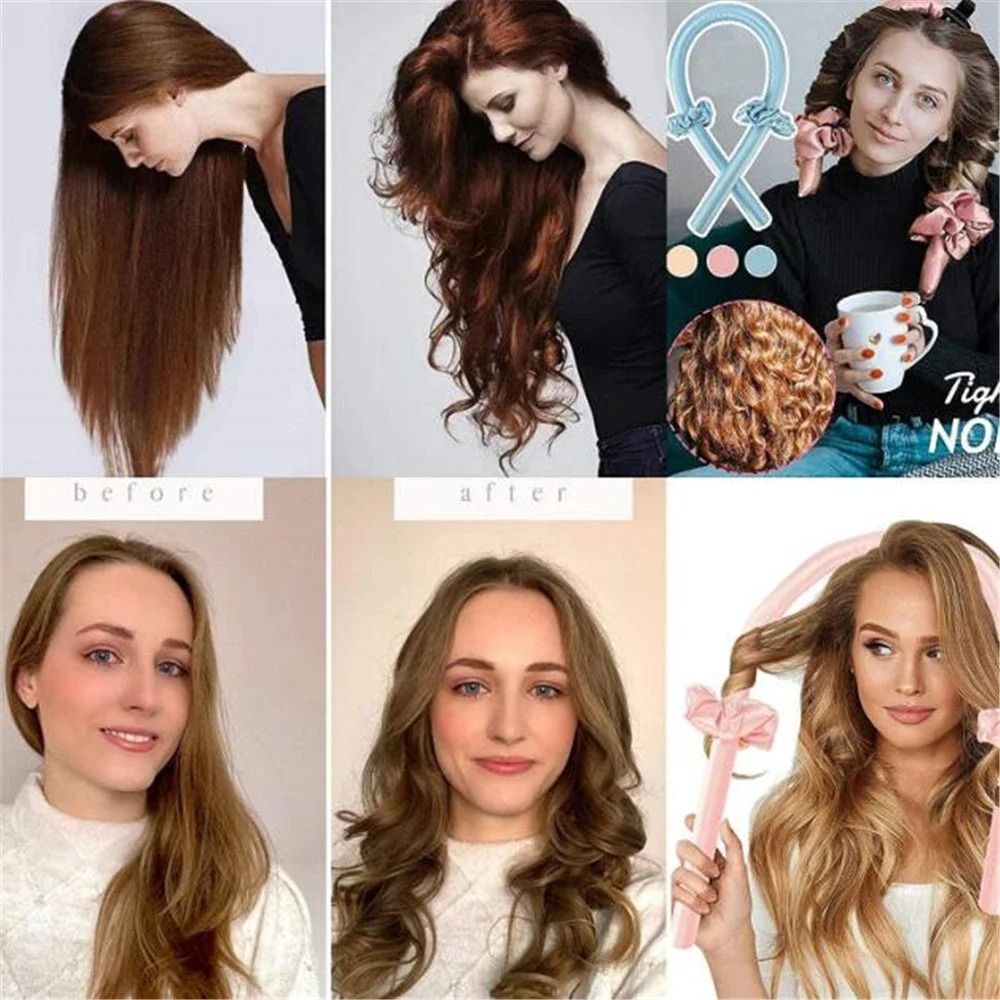 Heatless Curling Rod Headband – No Heat Hair Curlers