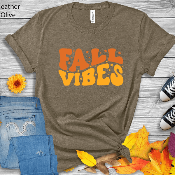 Fall Vibes Shirt Comfort Colors Autumn T Shirt Women Cozy Fall Graphic Tee
