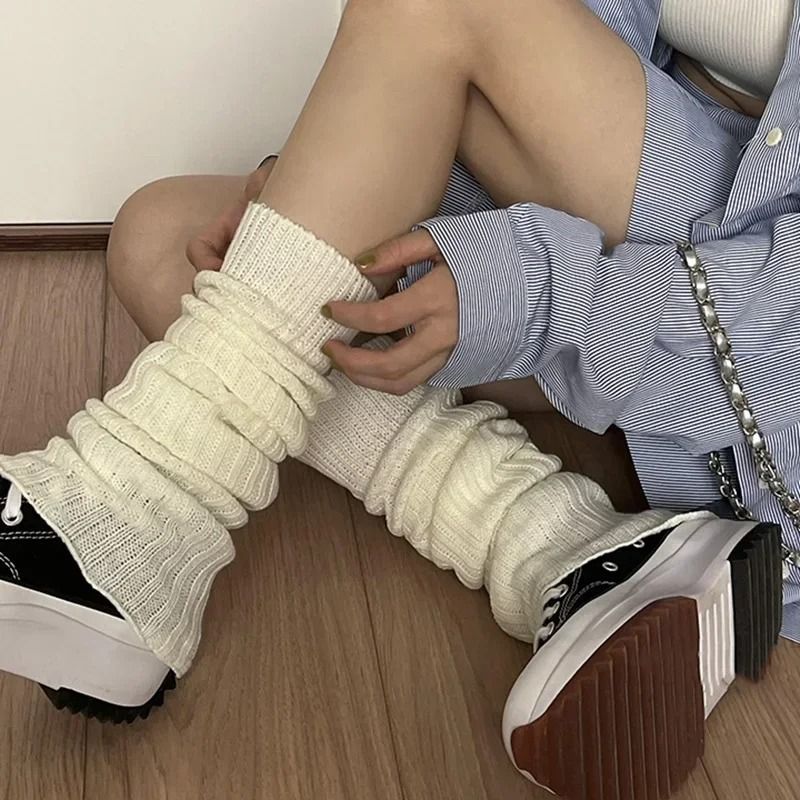 Lolita Style Knitted Leg Warmers for Women