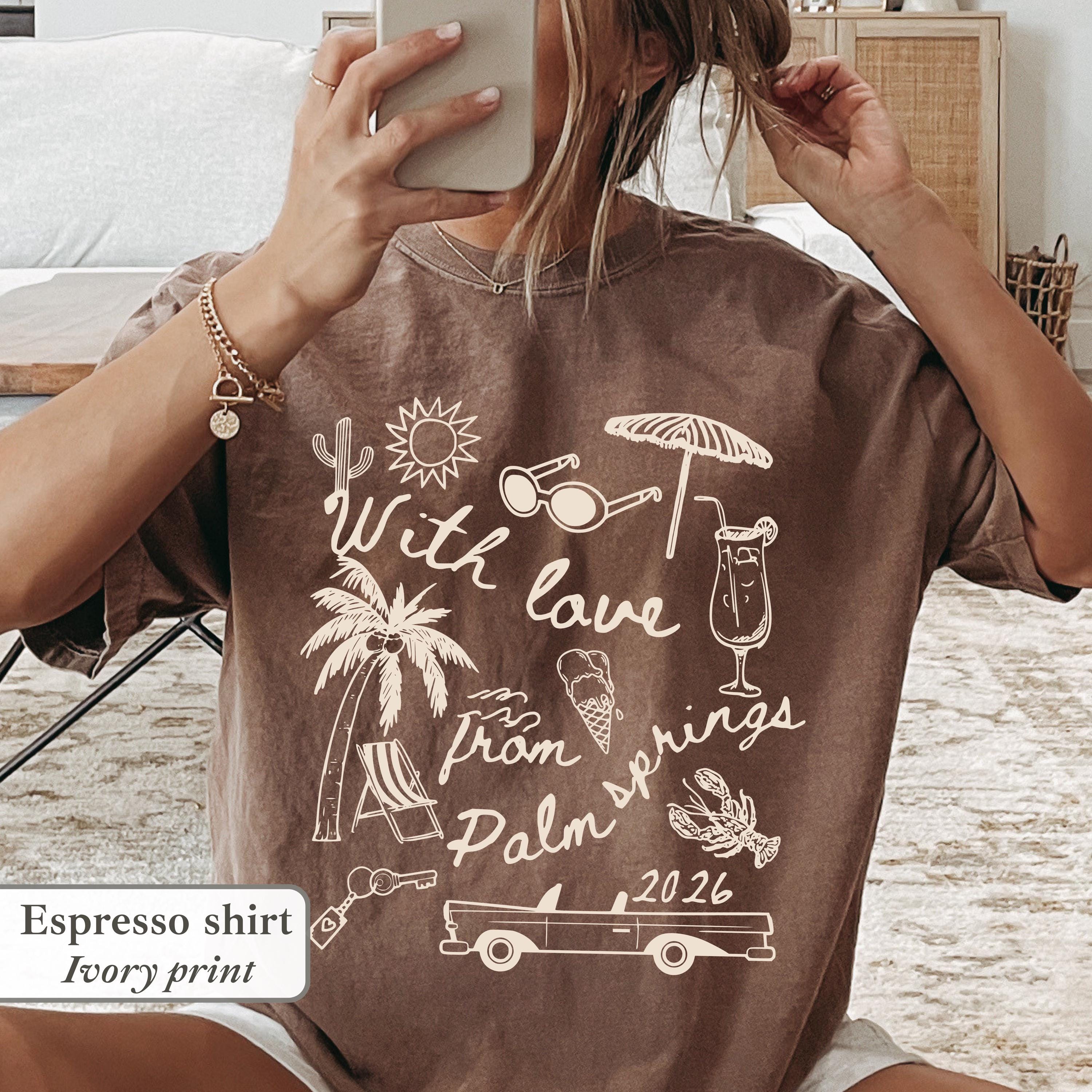 Girls Trip 2026 Shirt Palm Springs Vacation Bachelorette Trip Graphic Tee