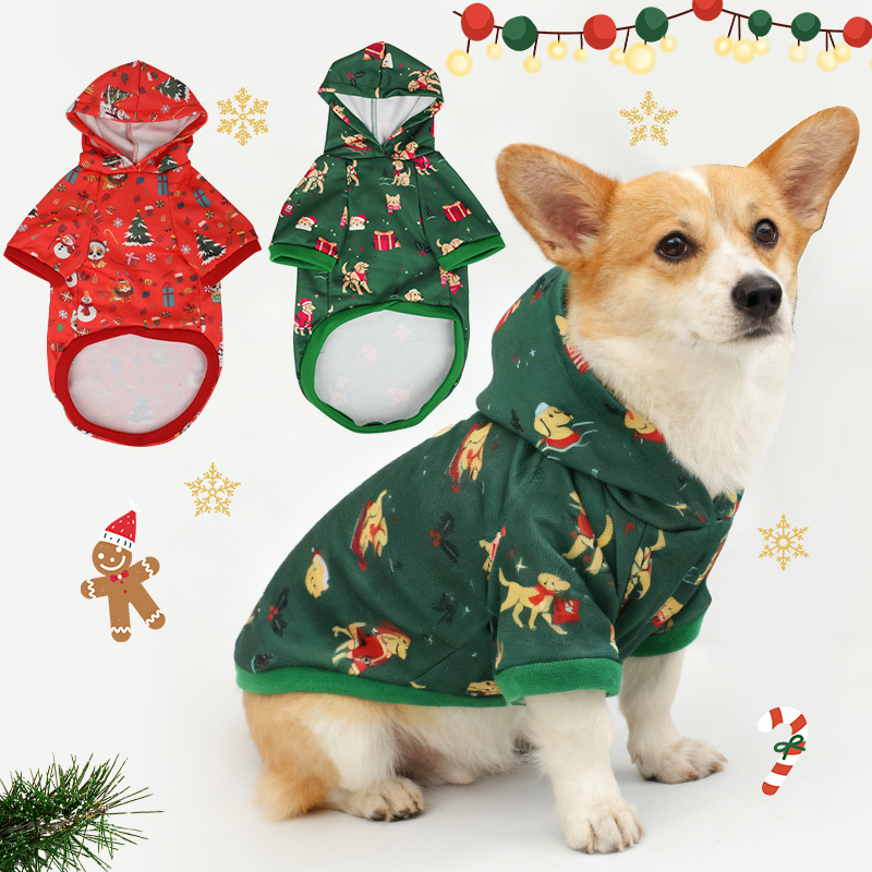 New Arrival Pet Christmas Hoodie for Dogs Festive Holiday Apparel