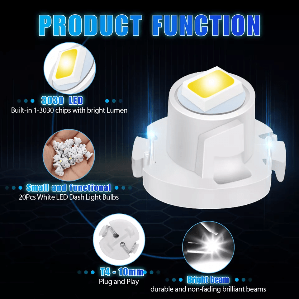 White LED Neo Wedge Bulbs for HVAC Dash A/C Climate Control