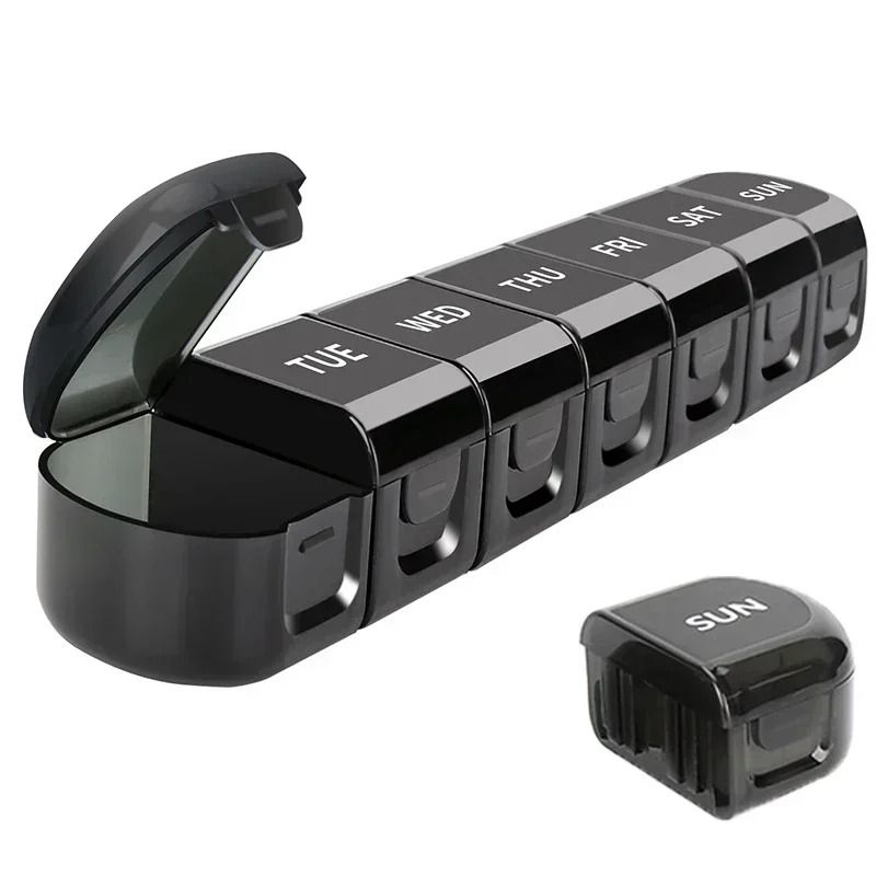 7-Day Separable Weekly Pill Organizer and Medicine Storage Case