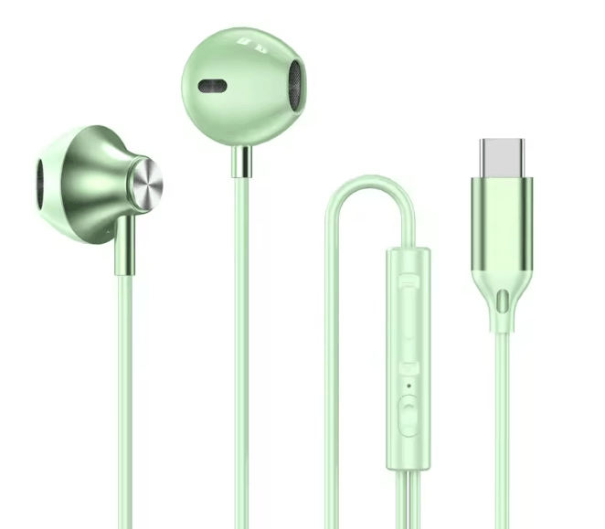 USB C Wired In Ear Headphones with HiFi Sound and Inline Control